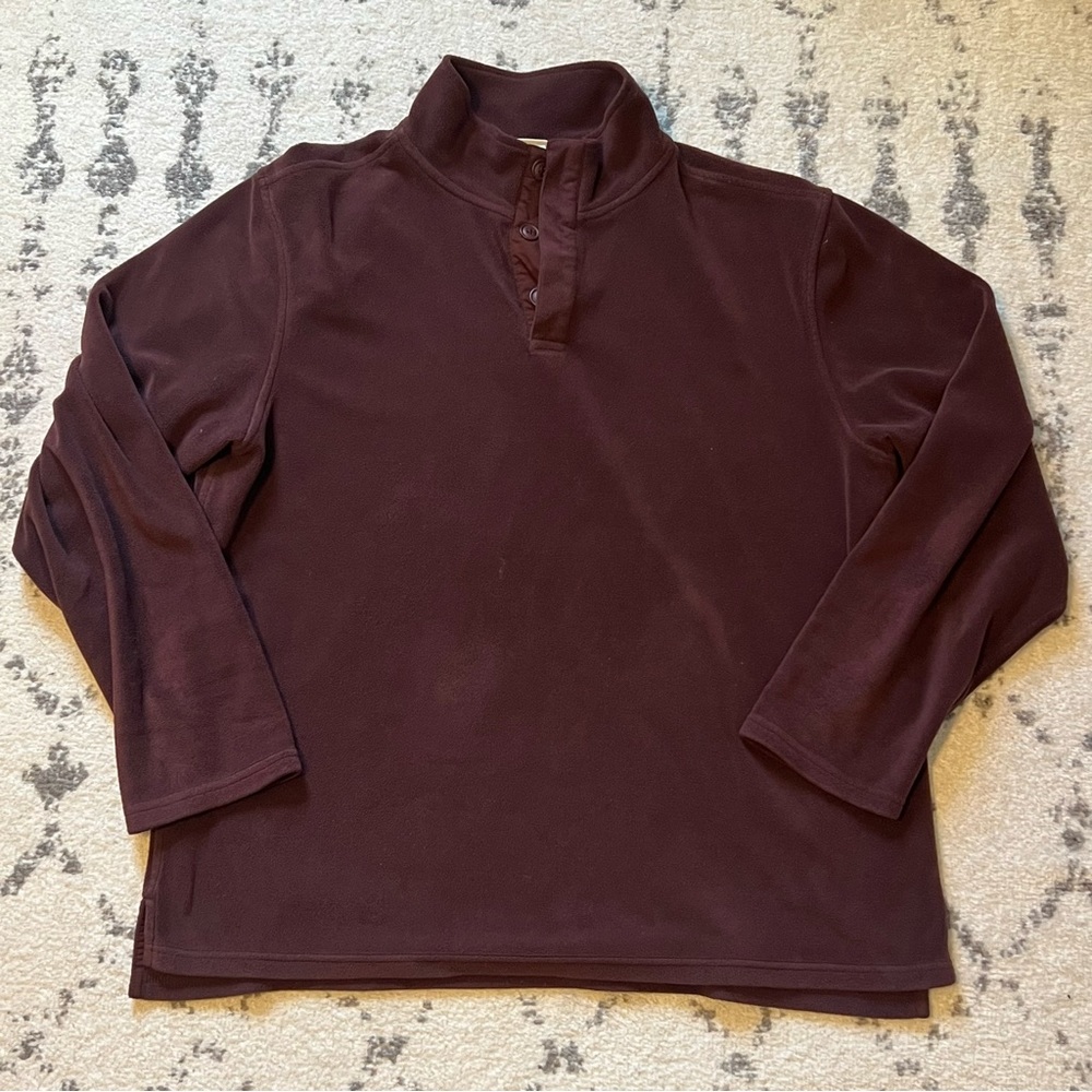 L.L. Bean Lightweight Fleece Button-up Pullover